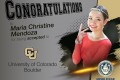 Congratulations to our Senior student, Ma Christine Mendoza
